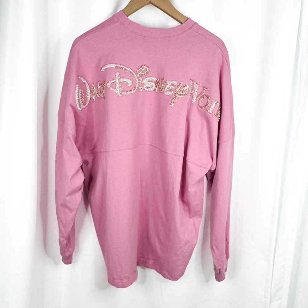 NWT Disney Spirit Jersey Large Pink Rose Pearl Beaded Walt Disney World 2026